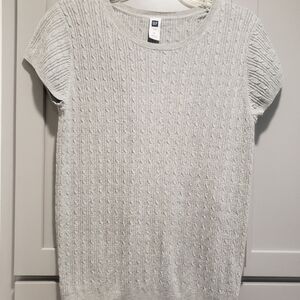 GAP Women's Gray Short Sleeve Sweater Sz XL